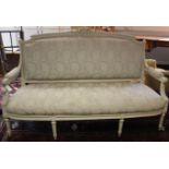 A French sofa with carved frame 160cm length