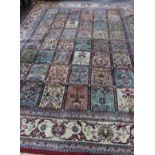 A Tabriz carpet of garden design 330 x 255cm