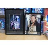 (Star Wars) A collection of signed pictures in frames, to include Carrie Fisher, Ewan McGregor,