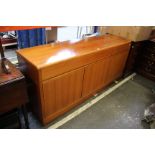 A Danish teak sideboard with drawers and cupboards 180cm wide