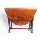 A Victorian mahogany 'Sutherland' table, with two shaped dropped leaves, 104cm wide extended and a