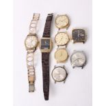 A collection of vintage gentleman's wristwatches, to include Lectro, Metronic, Ross de luxe (8).