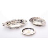 Two sterling silver bonbon dishes with pierced decoration, Birmingham 1905 and Chester 1901;