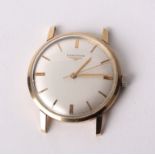 A vintage 9ct gold gentleman's wristwatch by Longines, 34mm case, automatic movement