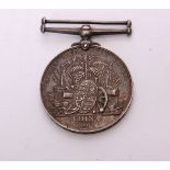 A China war medal 1900, awarded to W. Baker A.B. H.M.S. Endymion.