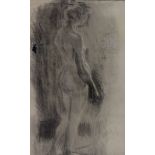 After A. MenzelStudy of a Female NudeGraphite on paperSigned lower right 52 x 32cm Together with -