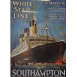 Odin Rosenvinge (1880-1957)'Cunard Line'Advertising poster83 x 53cmTogether with 'White Star