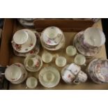 A Moores part tea service, together with a Royal Worcester part tea service and other items.