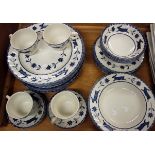 A Losol ware transfer printed part dinner service, together with two other part dinner services.