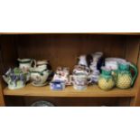 A collection of ceramic items to include a Masons Ironstone cheese dish, a Zebra tea pot and other