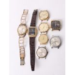 A collection of vintage gentleman's wristwatches, to include Lectro, Metronic, Ross de luxe (8).JKJ
