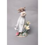 Lladro - Mystic Garden figure, No.06686, 30cmhigh, with turned wooden base (a.f.) all parts present,