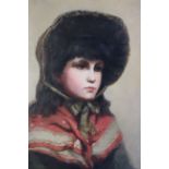 19th century English SchoolPortrait of a Young GirlOil on canvas 49.5 x 38cm