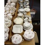 A Royal Doulton Rose Elegans part dinning service together with other 20th Century British ceramic
