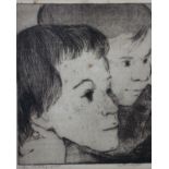 Rita Briansky (20th century)'Sisters'Etching and aquatint, numbered 3/9Signed in pencil lower right,