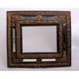 A 19th Century Flemish Cushion Front Wall Mirror in the 17th Century Style ornamented with pierced &