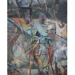 P. Goodfellow (20th century English School)Abstract Composition Oil on canvasInscribed verso 43 x