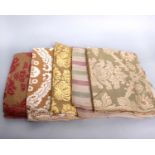 A collection of early to mid 20th Century Orlando Projetti Italian brocade and silk samples from the