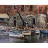 Sergio CollvotSailing boats VeniceSigned and dated 199352cm x 65cm