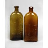 A collection of Victorian and later glass bottles to include 'Warners safe cure' London. Quantity.