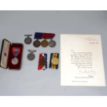 A collection of Police, Civilian and WWI medals, awarded to O.W. Riches to include the Imperial
