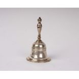 A sterling silver table bell, by S J Shrubsole London 1961. 7ozt.