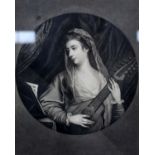 C. Corbutt (Richard Purcell) after Sir Joshua ReynoldsHalf-length circular portrait, the sitter