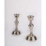 A pair Victorian of Sterling silver candle sticks by W I Broadway & Co., Birmingham 1852. 8.70 ozt