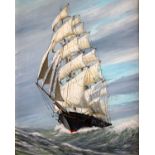 Vincent NeaveShip on Choppy SeasOil on board Signed and dated '85 lower right 42 x 29cmTogether with