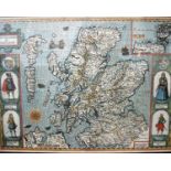 A facsimile of John Speed's Map of Scotland, 1610, together with prints of New Brunswick, Caftor