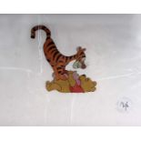 Walt Disney ProductionsWinnie the Pooh and Tigger Too Original hand-painted animation Disney stamp