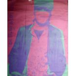 A large silk screen print of 'Ian Drury'. Possibly by Pietro Psaier(1936-2004)