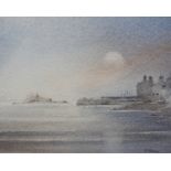 R. Stacey'Chapel Island from Canal Foot'WatercolourSigned lower right14 x 20cmTogether with a