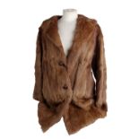 Vintage sable fur full-length coat, together with a rabbit skin wrap