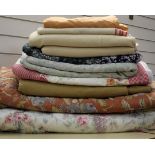 A large double reversible floral quilt, a Laura Ashley patchwork (unfinished) patchwork quilt, plain