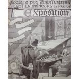 M. Goissaud L'Exposition de la Société de Miniaturistes et Enlumineurs de FranceLinen-backed
