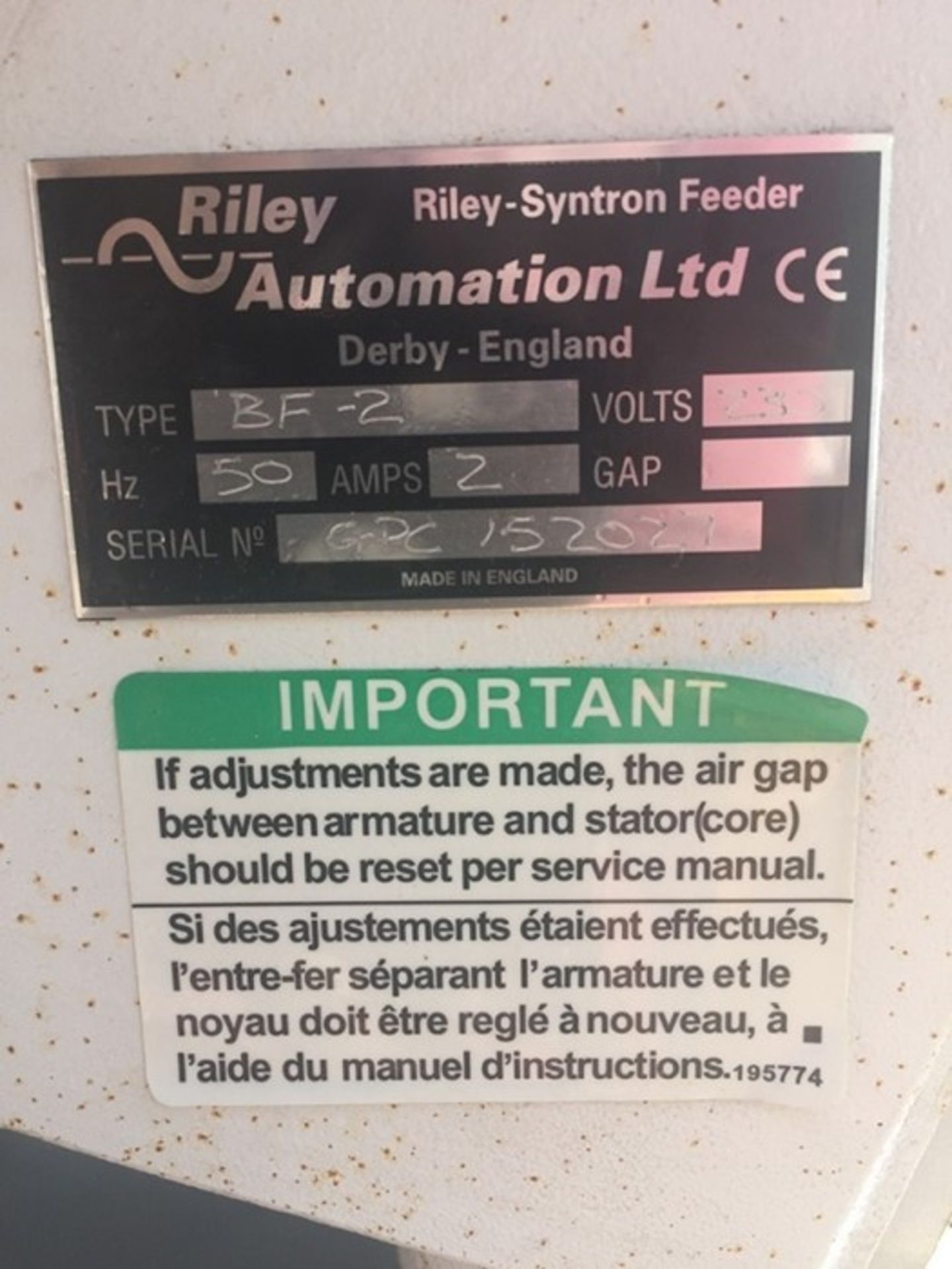 Orwin model 66147 cup applicator including Riley v - Image 31 of 31