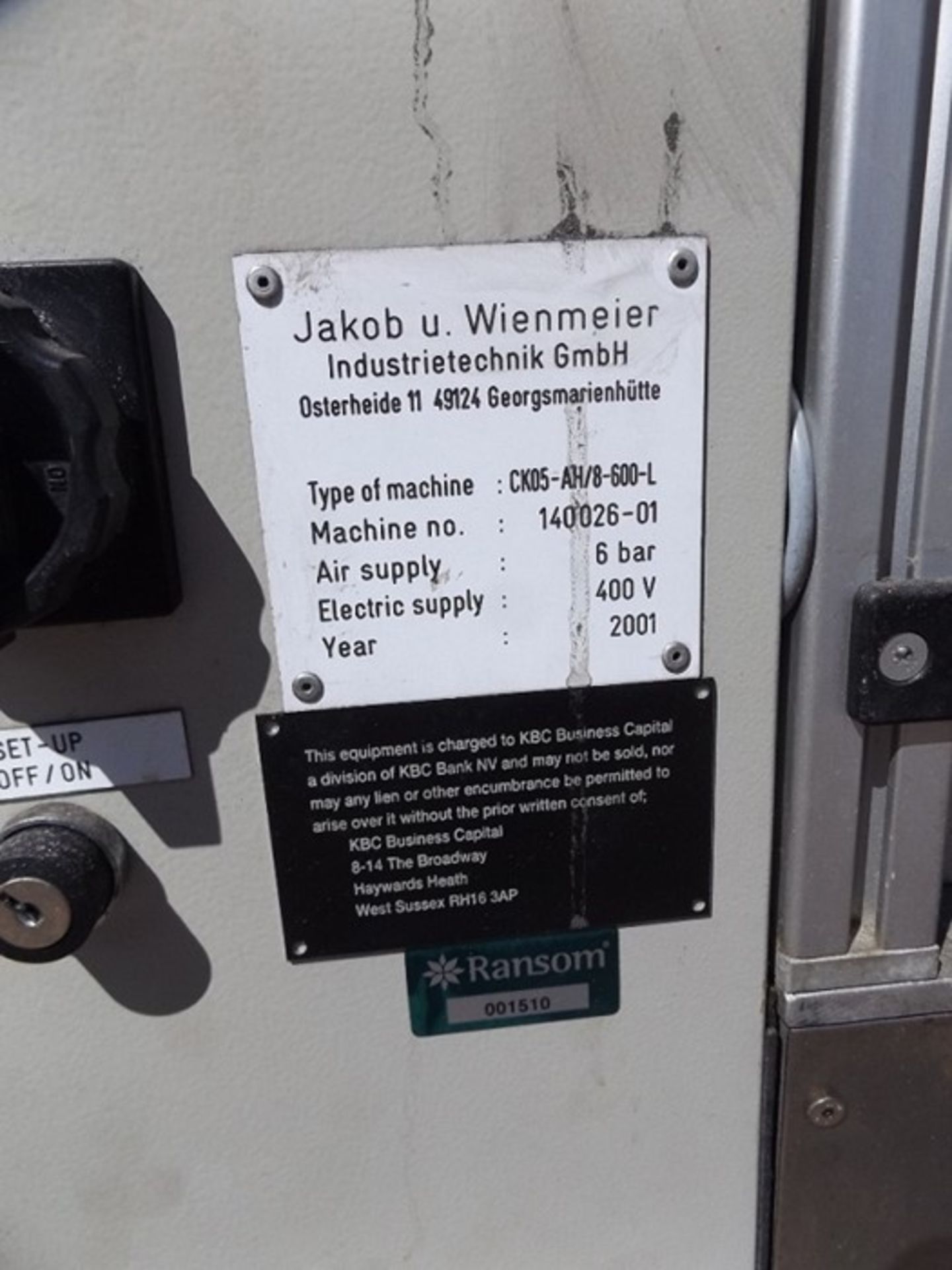 Jakob u. Wienmeier vertical cartoner. Serial numer - Image 16 of 17