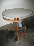 Moving 1000mm diameter rotary table. Painted frame