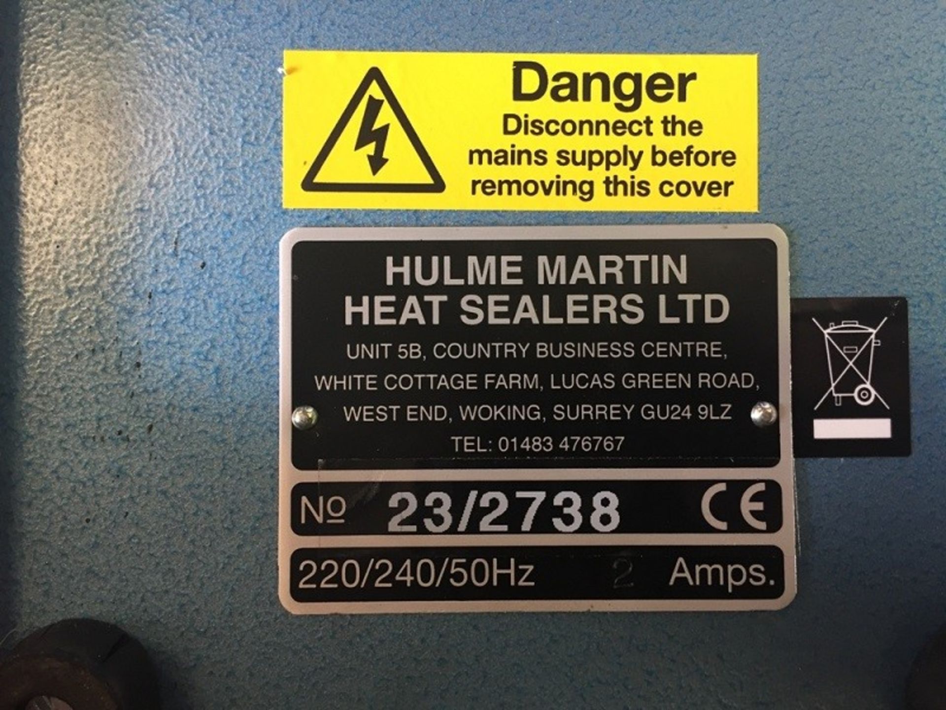 Hulme Martin hand operated impulse bench heat seal - Image 5 of 5