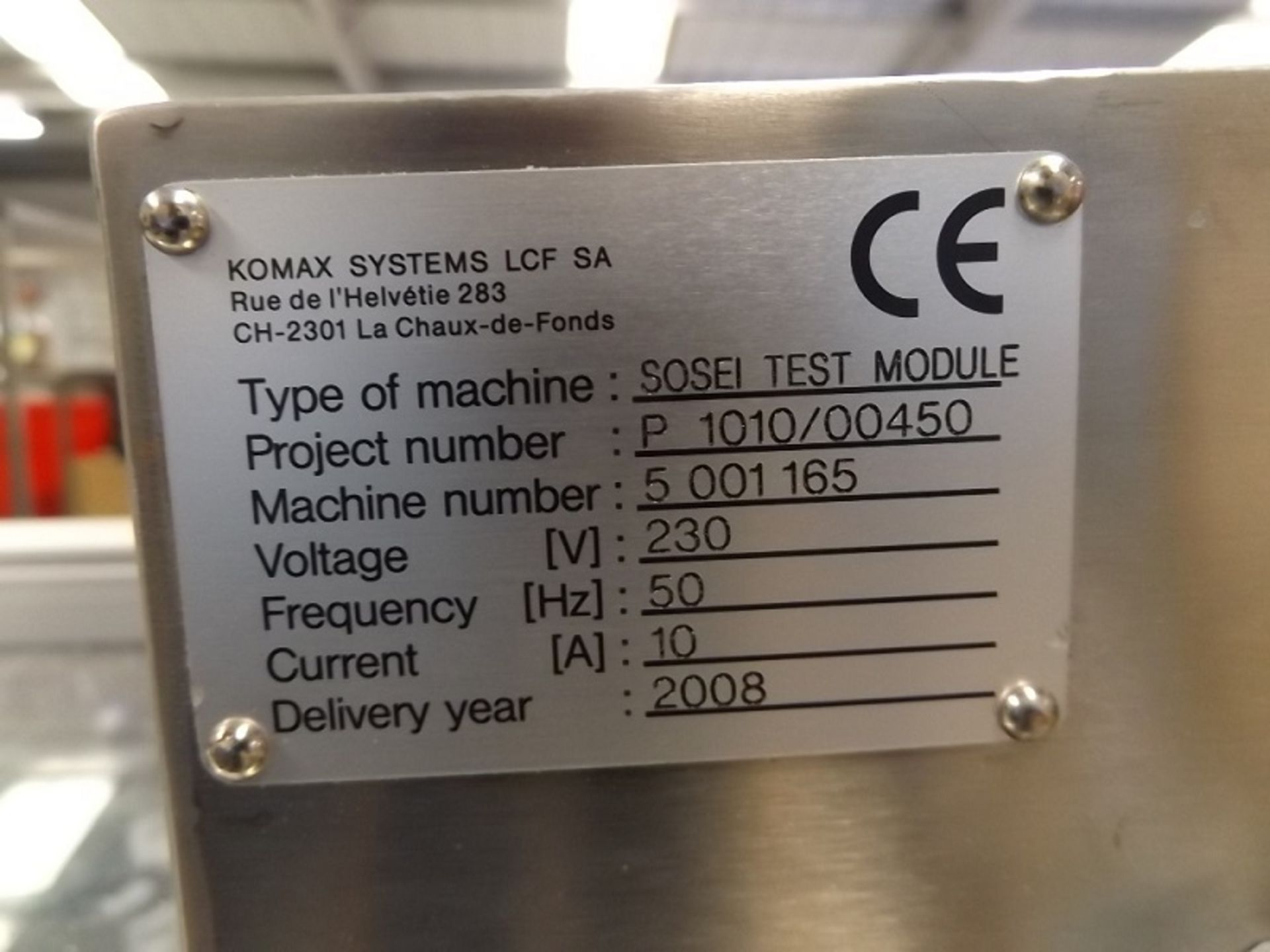 Komax model Sosei test unit for assembly of non-pr - Image 8 of 8