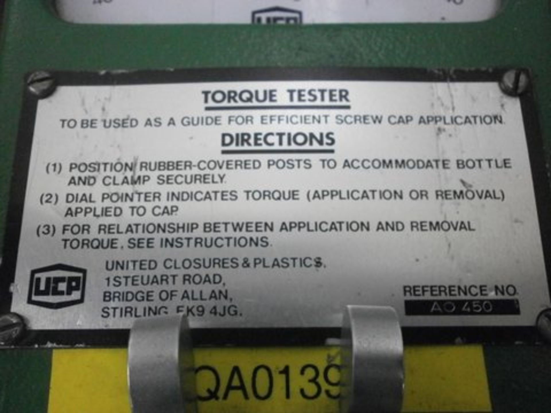 UCP Torque Tester. Located in Corby - Image 2 of 3