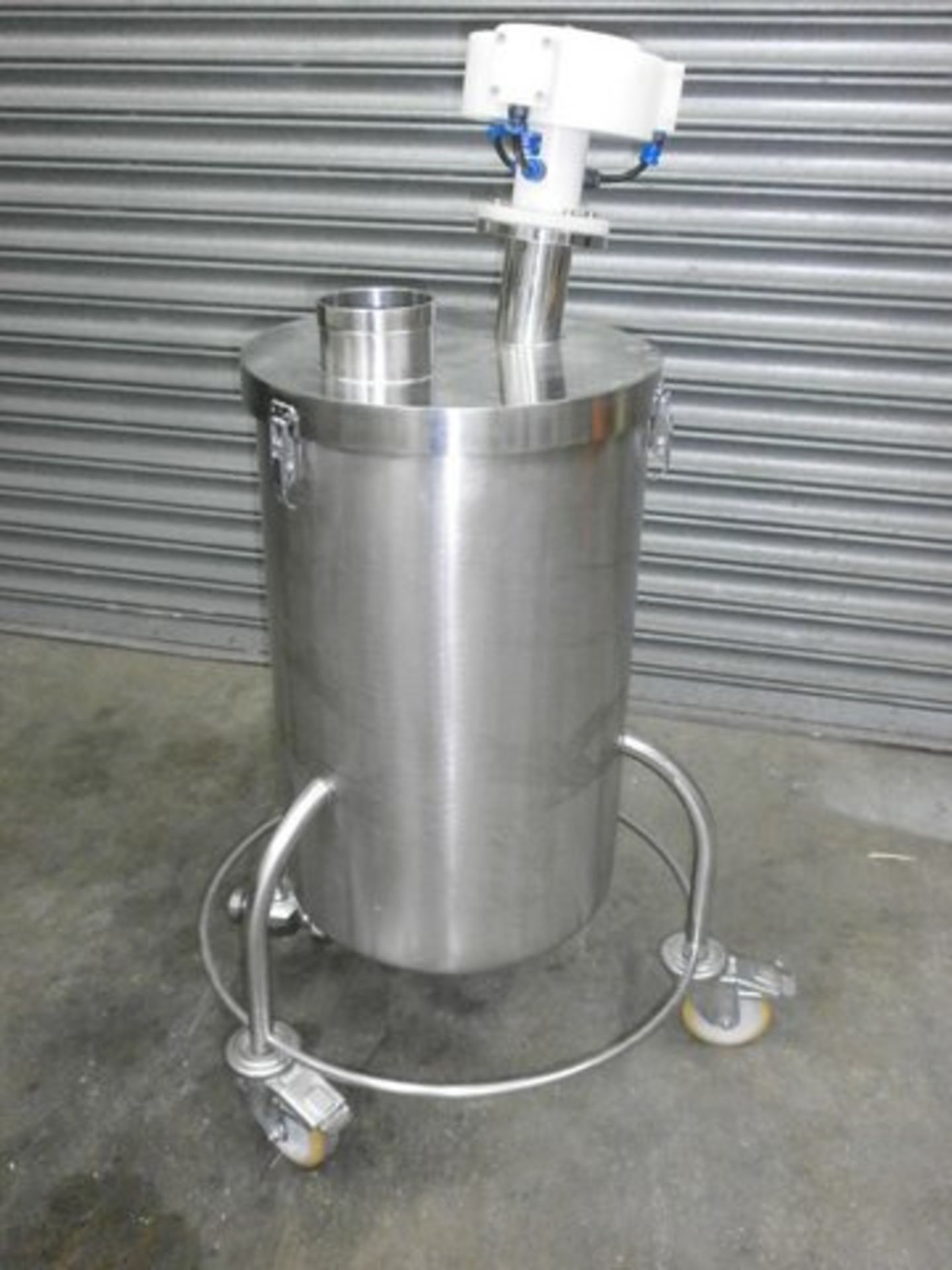 Dynatork Air Stirer on mobile Stainless steel drum. Located in Corby