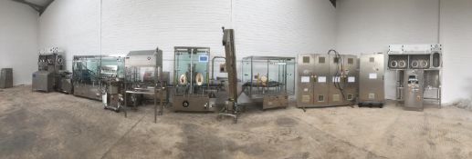 IMA F2000 Sterifill complete sterile liquid filling, Stoppering and Capping line