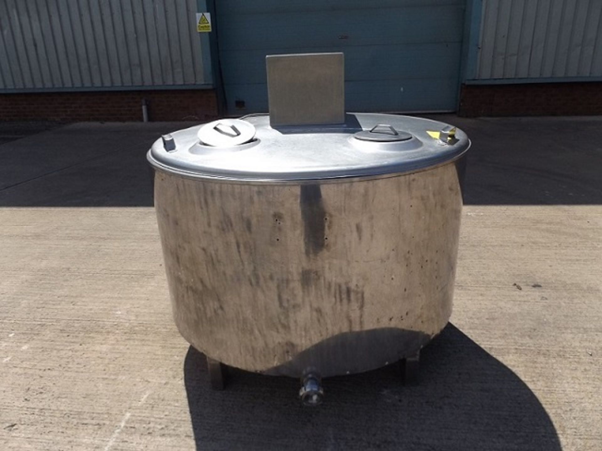 Stainless Steel 600L Jacketed Blending Vessel with Hinged Lid/Infeed Ports/Bladed Stirrer/Outlet