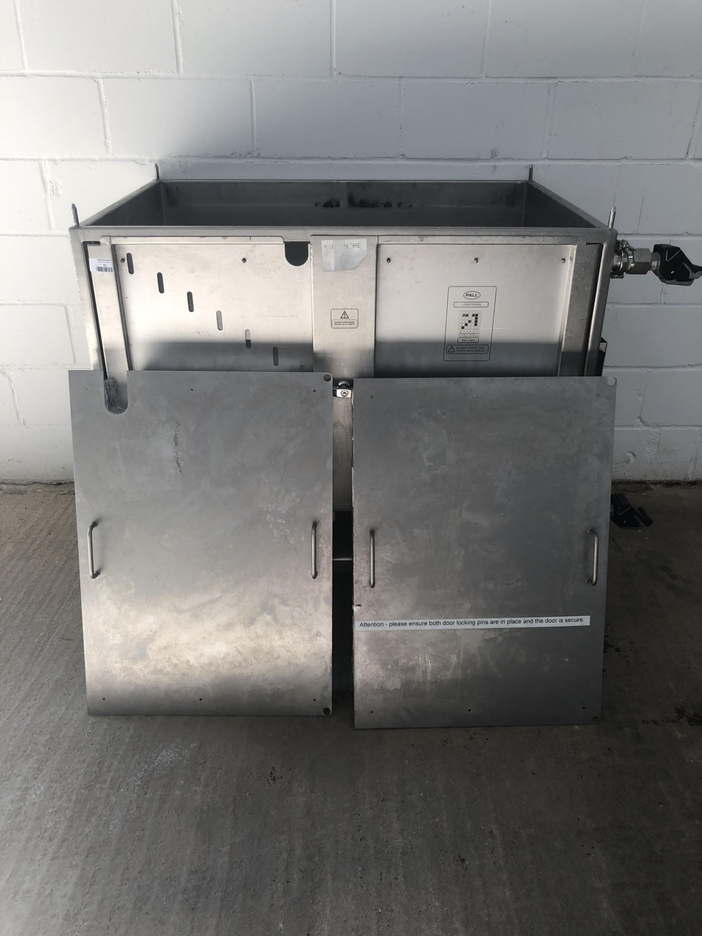 Pall Stainles Steel 500 L jacketed Mobile Holding Tote - Image 5 of 7