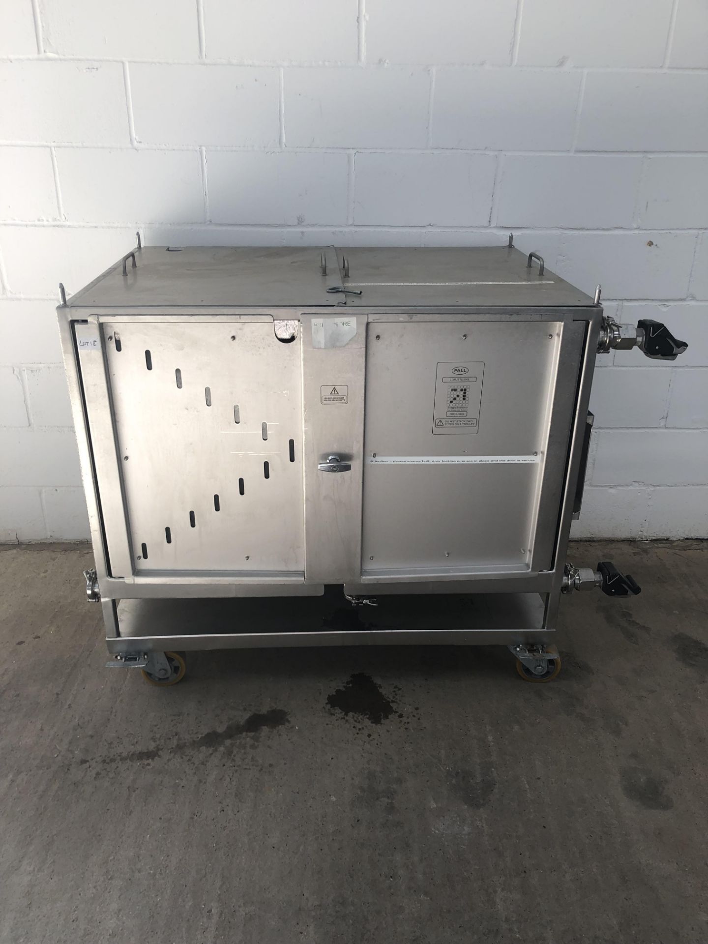 Pall Stainles Steel 500 L jacketed Mobile Holding Tote