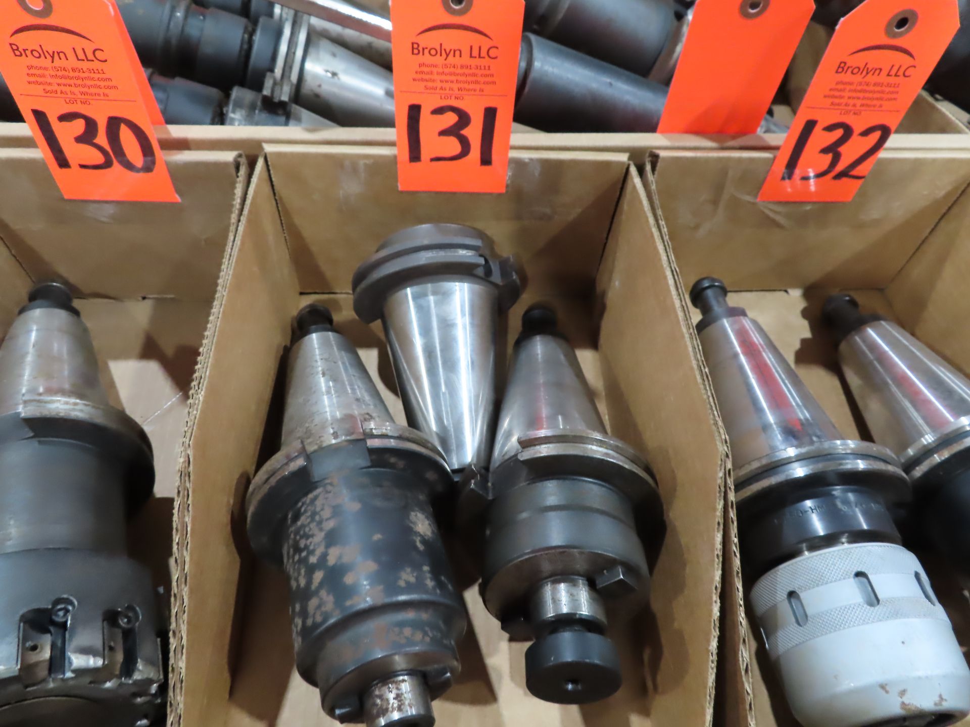 (Qty 2) Parlec CAT 50 assorted tooling. This item can be picked up onsite with no loading fee.