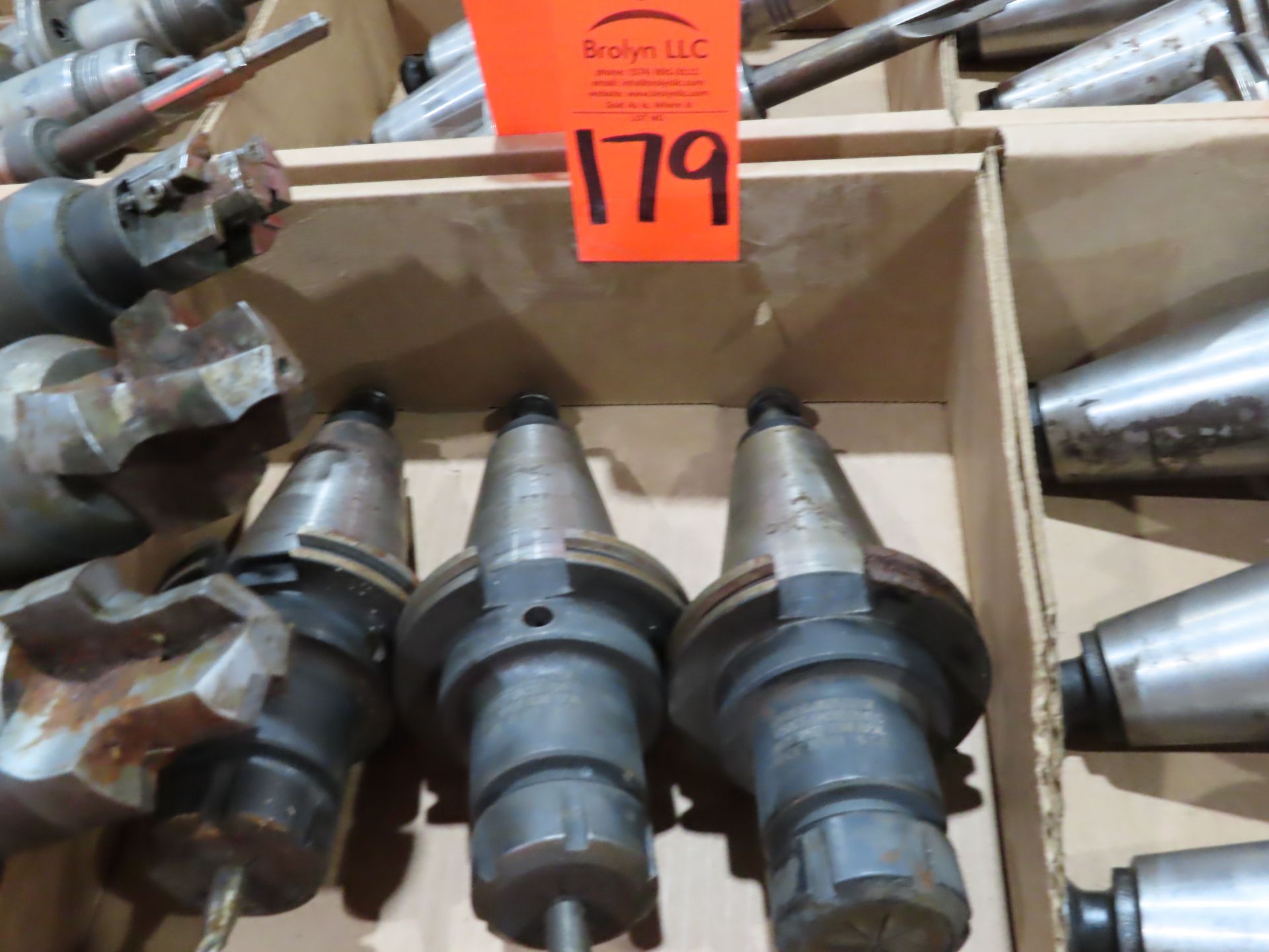(Qty 3) Valenite CAT 50 assorted tooling. This item can be picked up onsite with no loading fee.