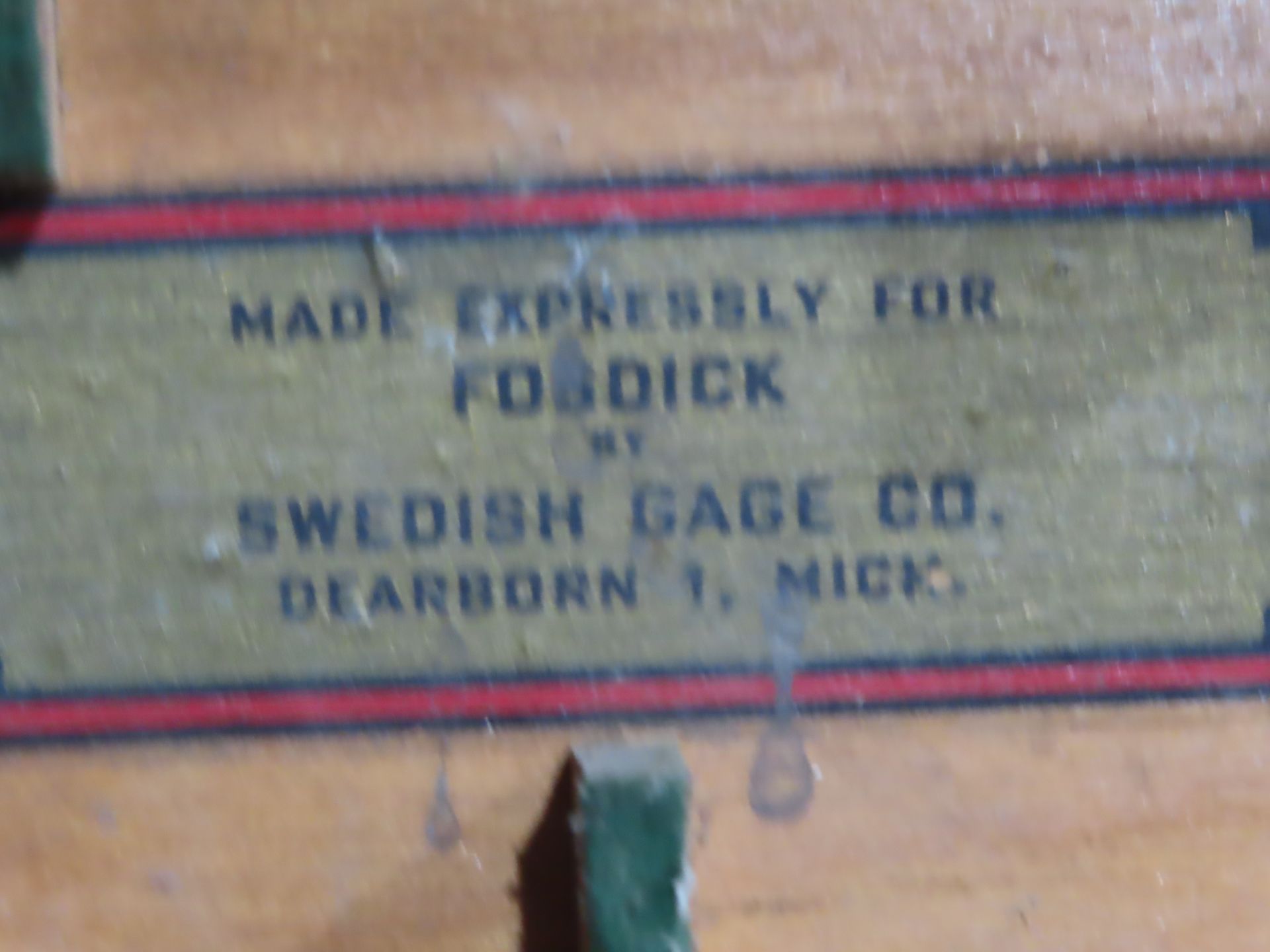 Fosdick Gage block set. This item can be picked up onsite with no loading fee. Should you need - Image 2 of 3